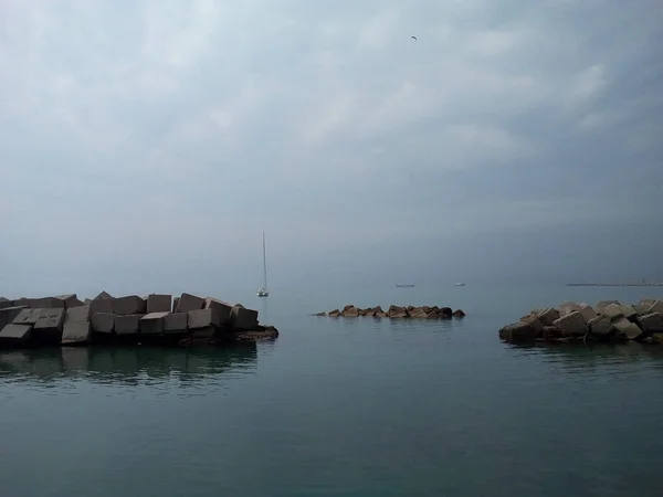 Meereslandschaft Salerno Süditalien — Stockfoto