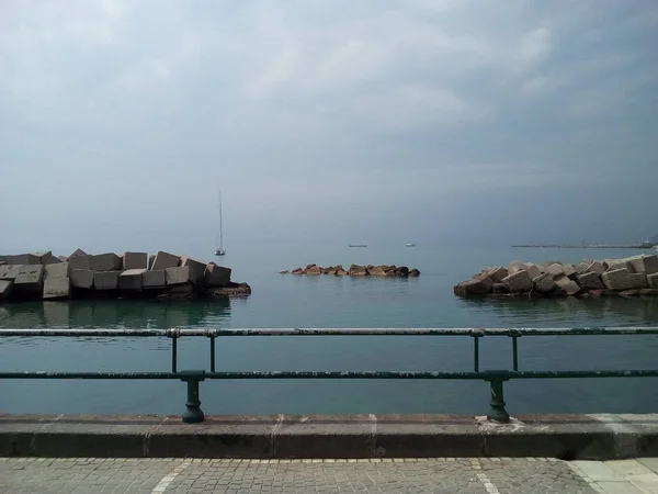 Zee Landschap Salerno Zuid Italië — Stockfoto