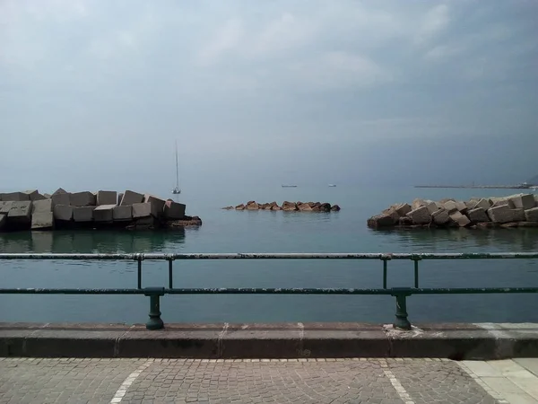 Paisaje Del Mar Salerno Sur Italia — Foto de Stock