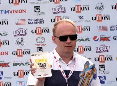  İtalya - 26 Temmuz 2019: Anton Baselinsky Giffoni Film Festivali 2019 - 26 Temmuz 2019 Giffoni Valle Piana, İtalya.