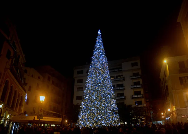 Italy Luci Artista Christmas Lights Show Salerno December 2019 — стоковое фото