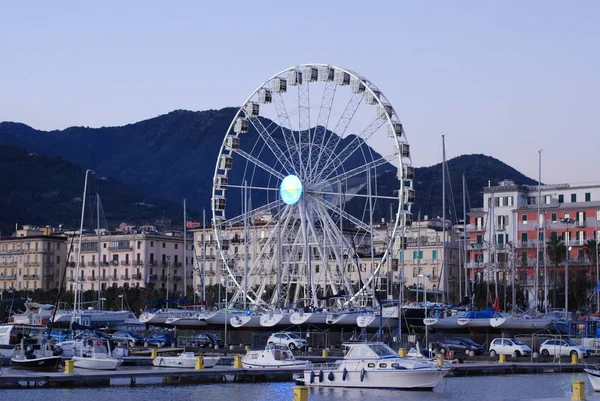 Itália Vista Roda Gigante Salerno Dezembro 2019 — Fotografia de Stock