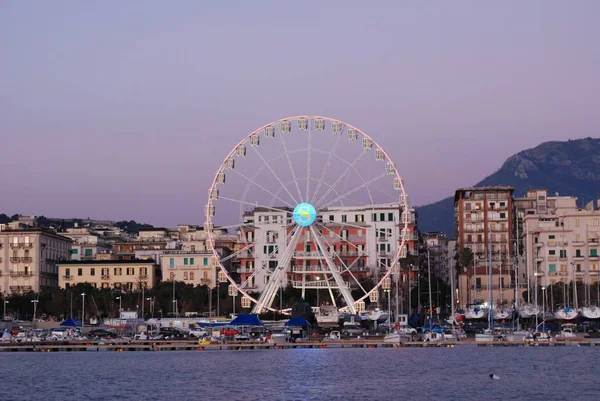 Italië Zicht Reuzenrad Salerno December 2019 — Stockfoto