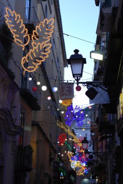 İtalya: The Luci d 'Artista, Noel Işıkları Şovu Salerno, 26 Aralık 2019.