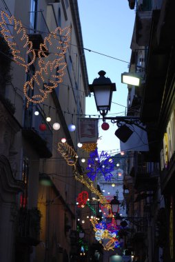 İtalya: The Luci d 'Artista, Noel Işıkları Şovu Salerno, 26 Aralık 2019.