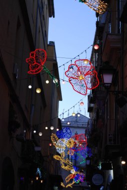 İtalya: The Luci d 'Artista, Noel Işıkları Şovu Salerno, 26 Aralık 2019.