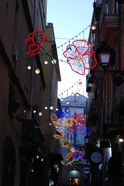 İtalya: The Luci d 'Artista, Noel Işıkları Şovu Salerno, 26 Aralık 2019.
