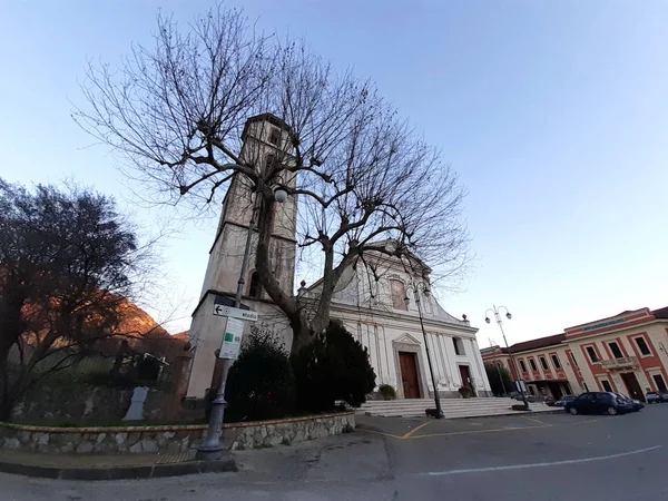 Itálie Pohled Kostel Anunziaty Giffoni Valle Piana Února 2020 — Stock fotografie