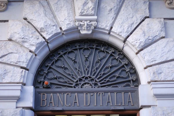 Itália Vista Banca Italia Salerno Fevereiro 2020 — Fotografia de Stock