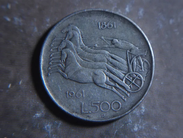 Itália Quinhentos 500 Liras Italianas Caudas 1960 — Fotografia de Stock
