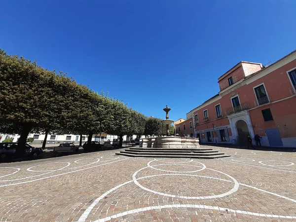 Italia Paisaje Urbano Giffoni Valle Piana Momento Del Coronavirus Mayo — Foto de Stock