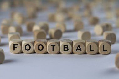 futbol küp harflerle, tahta küpleri ile kayıt
