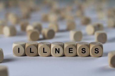 hastalık küp harflerle, tahta küpleri ile kayıt