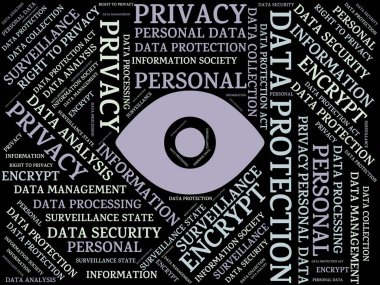 Veri koruma - kelimelerle ilişkili konu veri koruma, word bulut, küp, mektup, resim, illüstrasyon ile görüntü