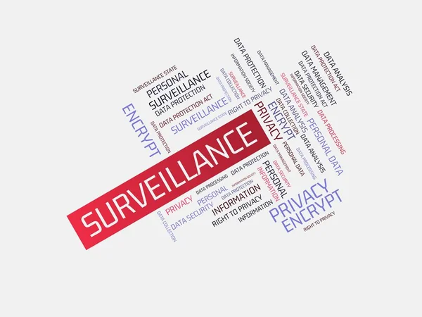 Gözetim - özgürlük - görüntü ile ilişkili konu veri koruma, word bulut, küp, mektup, resim, illüstrasyon ile kelimeler