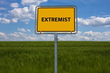 Aşırı - muhafazakar - görüntü aşırılık, konu ile ilgili kelime kelime, resim, illüstrasyon ile