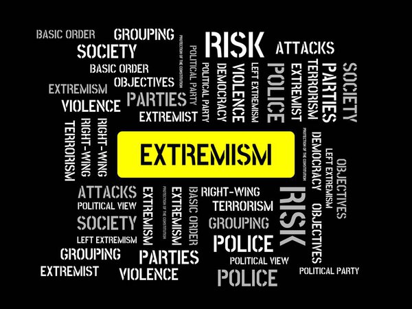 EXTREMISM - DOUBT - изображение со словами, связанными с EXTREMISM, словом, изображением, иллюстрацией
