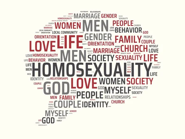 Homoseksualizm - obraz z słowa związane z tematu homoseksualizmu, słowa, obrazu, ilustracja — Zdjęcie stockowe