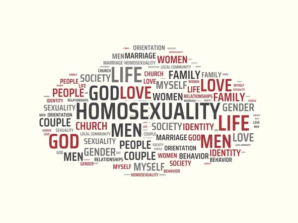HOMOSEXUALITY - image with words associated with the topic HOMOSEXUALITY, word, image, illustration