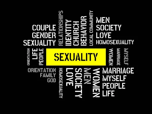 SEXUALITY - gambar dengan kata-kata yang terkait dengan topik HOMOSEXUALITY, kata, gambar, ilustrasi — Stok Foto
