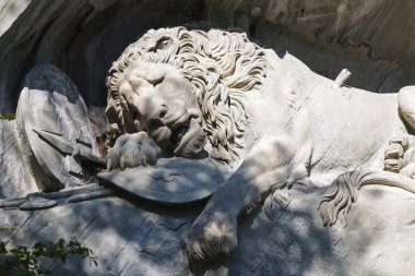 Kaya'da oyulmuş Dying Lion, İsviçre