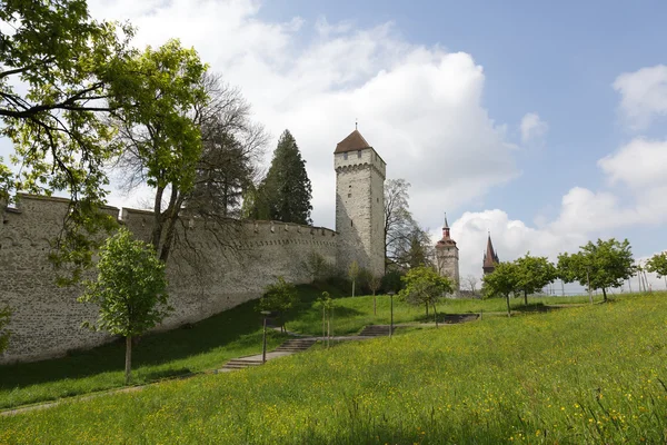 Lucern, Musegg Wall, Švýcarsko — Stock fotografie