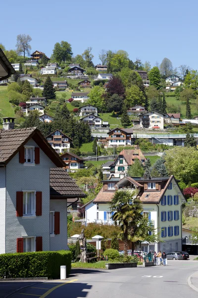 Residential houses in Weggis — Stock Photo, Image