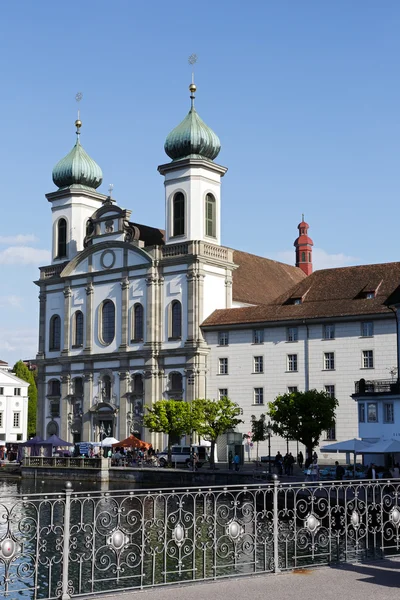 Jezuitský kostel v Lucernu — Stock fotografie