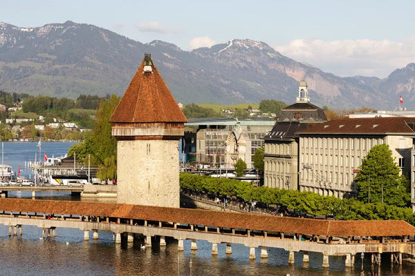 Lucerne, lanskap kota — Stok Foto