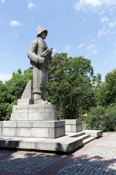 Monumen untuk Prajurit Tentara Polandia Pertama — Stok Foto