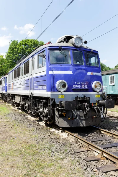 Die elektrische lok ep07 in kolobrzeg — Stockfoto