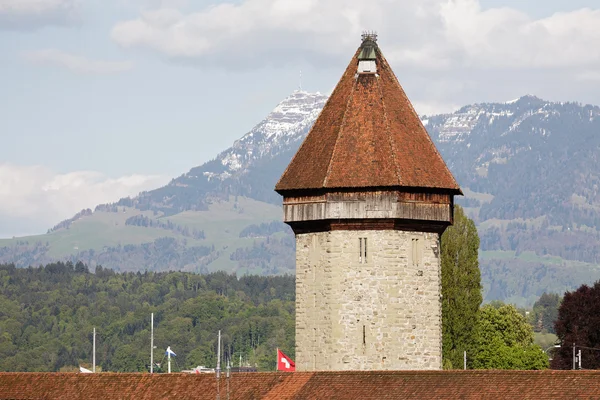 Wieża Wasserturm w Lucernie — Zdjęcie stockowe