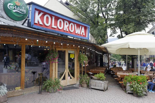 餐厅名为 Kolorowa 在扎科帕内 — 图库照片