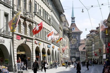 Bern eski şehir cadde görünümü