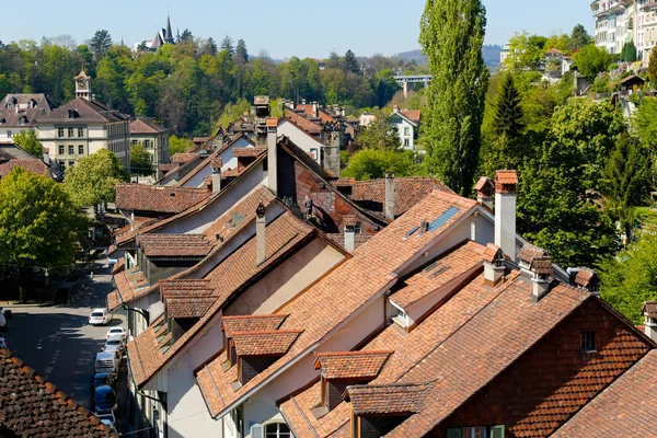 The roofs covered with ceramic tiles in Bern — Stock Photo, Image