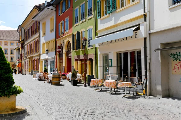 Outdoor seating restaurant in the Old Town — Stock Photo, Image