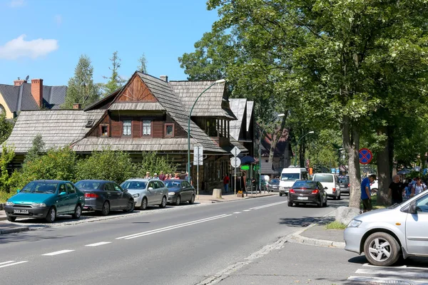 Tráfico en la ciudad de Zakopane — Foto de Stock