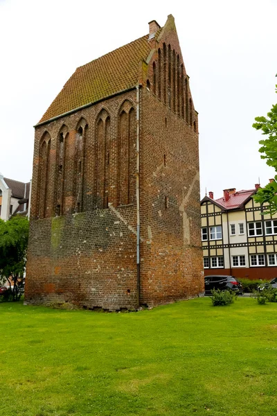 A torre retangular velha em Kolobrzeg — Fotografia de Stock