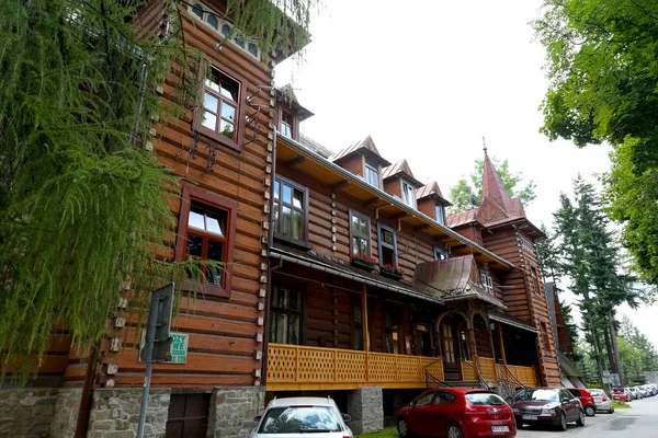 Dziennika drewna budynku w Zakopanem — Zdjęcie stockowe