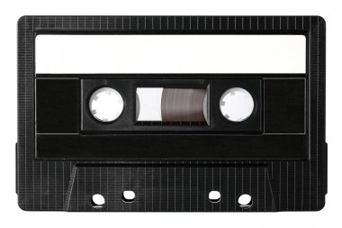 kompakt kaset üzerine beyaz izole