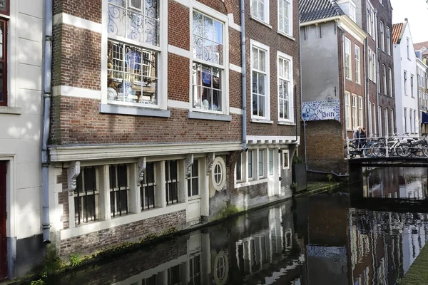 Delft Netherlands October 2019 Old Historic Its Ornate Facade Building — Stock Photo, Image