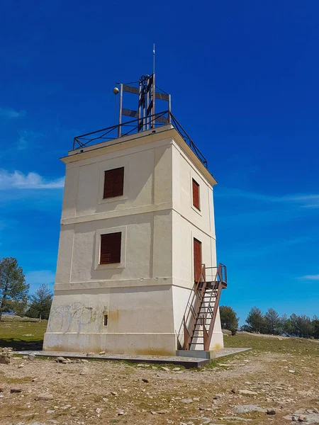 Bau des ersten optischen Telegraphen Spaniens 1846 — Stockfoto
