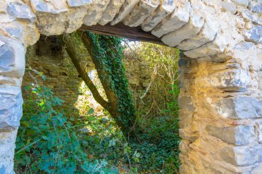 Terk edilmiş köy Pyrenees, Janovas, İspanya