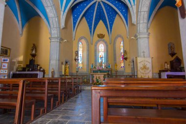Salamanca 10 Eylül 2017: bir kilise Hıristiyan Sal içinde