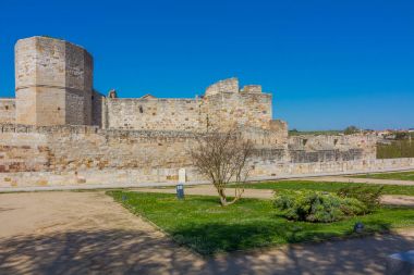 Zamora, İspanya'nın kale çevresindeki Park