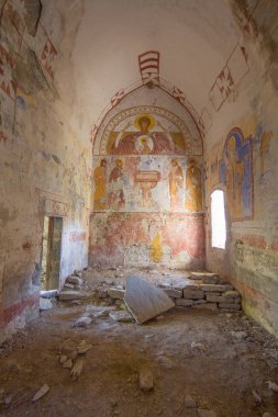 Salamanca 10 Eylül 2017: bir kilise Hıristiyan Sal içinde