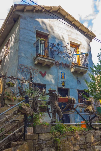 Casas de altas aldeias montanhosas nos pirinéus de huesca, spai — Fotografia de Stock