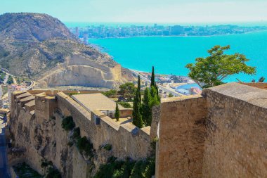 Alicante Spain; 07 / 22 / 2018: Santa Barbara de alicante Kalesi