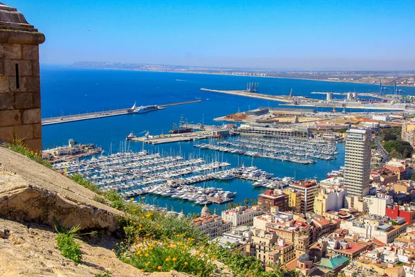 Alicante Spanya 2018 Alicante Limanının Havadan Görünüşü — Stok fotoğraf