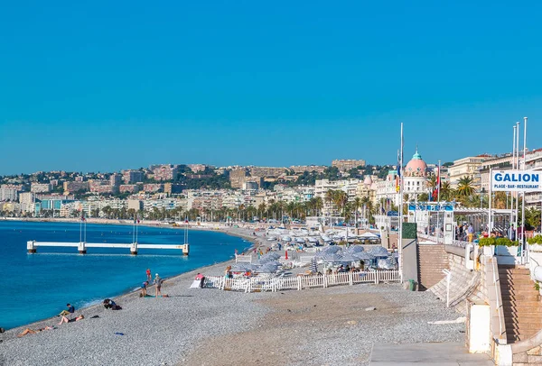 Nice city coastline on the Mediterranean Sea — Stock Photo, Image